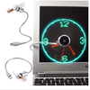 USB Mini Flexible Time LED Clock Fan With LED Light